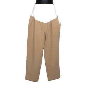 OLD NAVY light brown, tan Maternity stretch pants 30" inseam women's size M, NEW